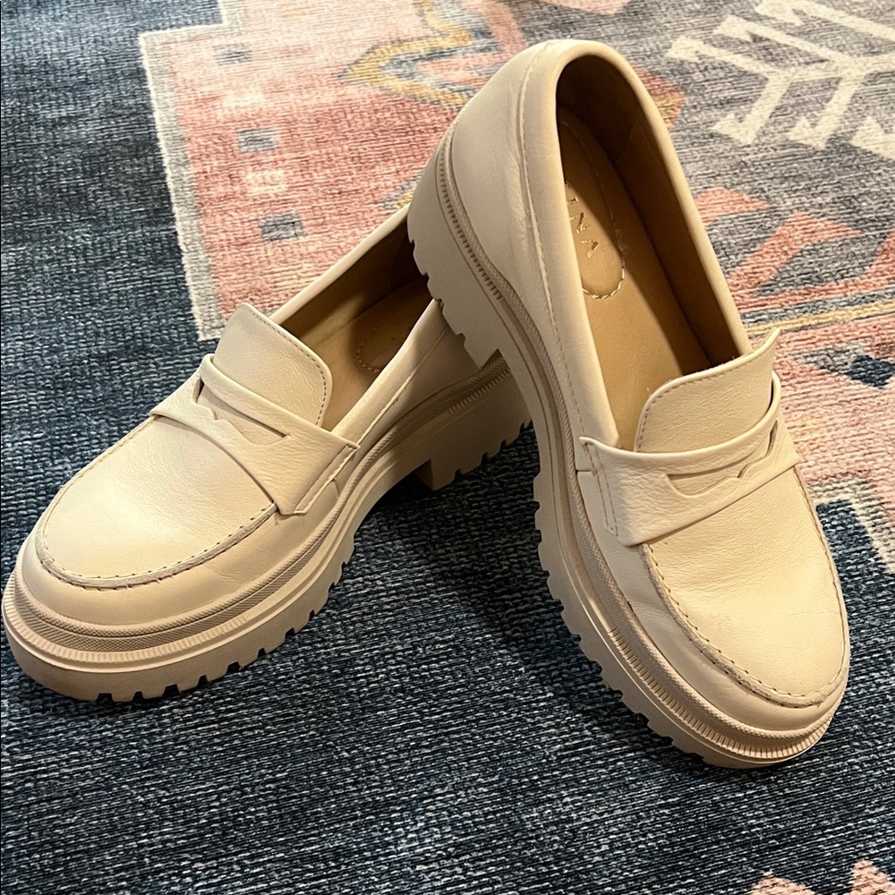 Chunky sole loafers